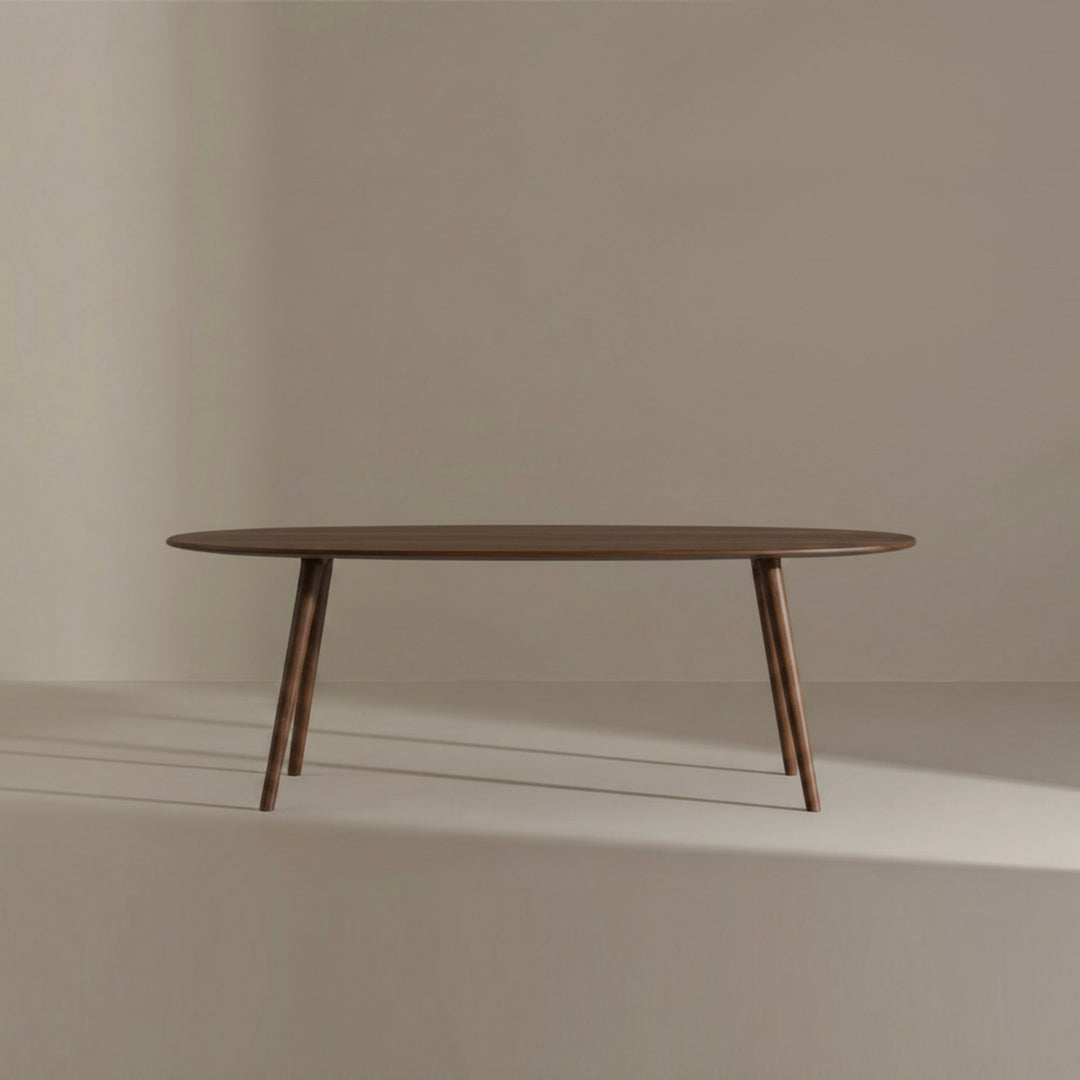 Noyer européen / Elliptique / 140 × 90 cm