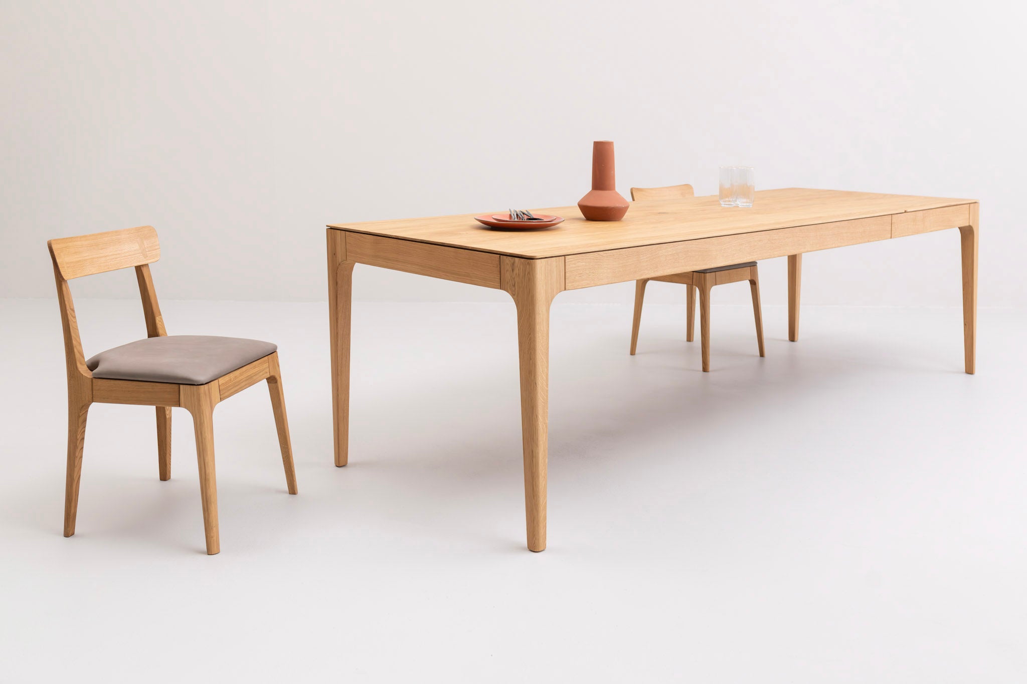 CAROLINA | Ausziehbarer Esstisch aus Eiche