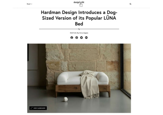 Hardman Design Introduces a Dog-Sized Version of its Popular LÜNA Bed