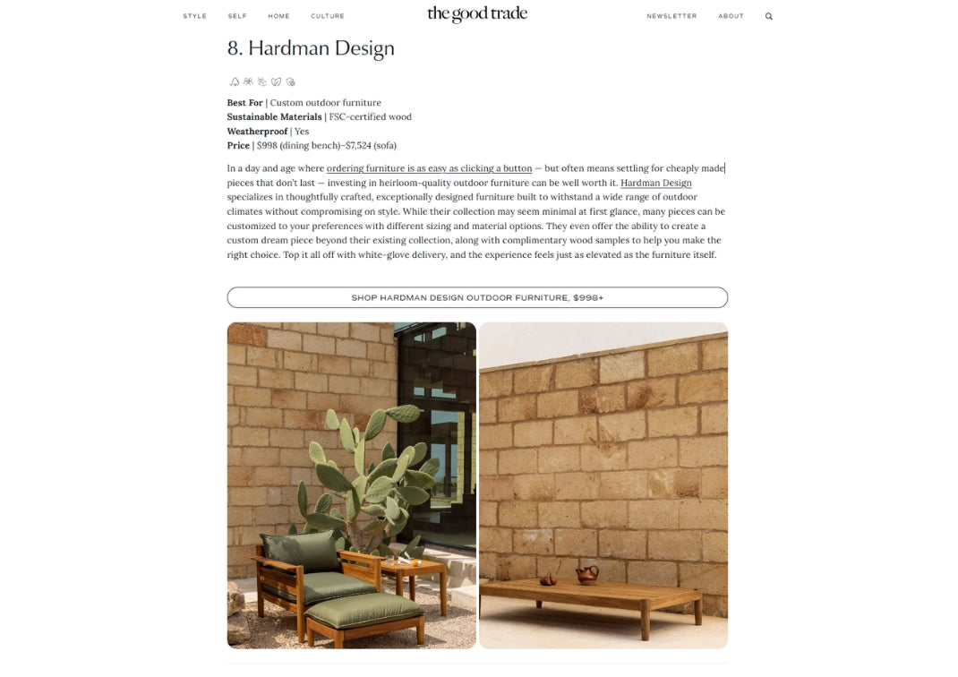 15 Best Sustainable Outdoor Furniture Brands (2026)