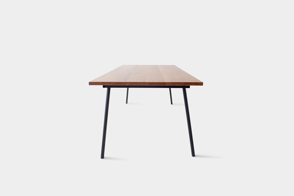 Mid Century Modern Oak Extendable Dining Table on Industrial Metal Legs | MIRA Extendable-Hardman Design